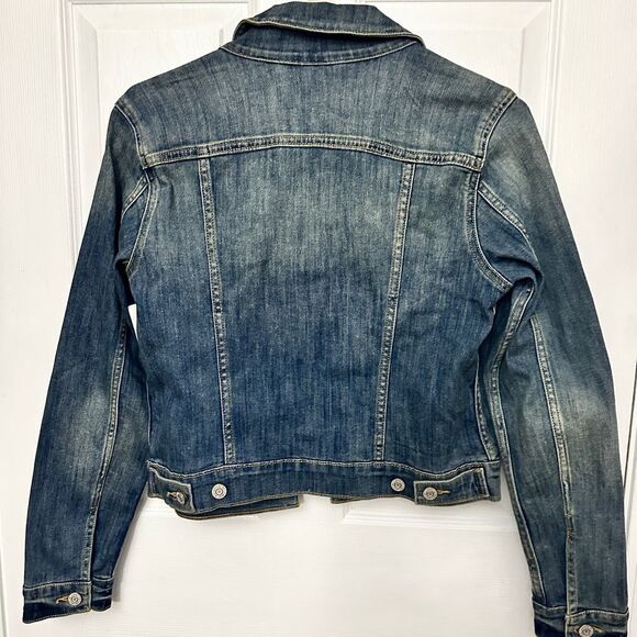NWT Levi Strauss Signature Trucker Crop Jean Jacket Medium - Picture 7 of 8